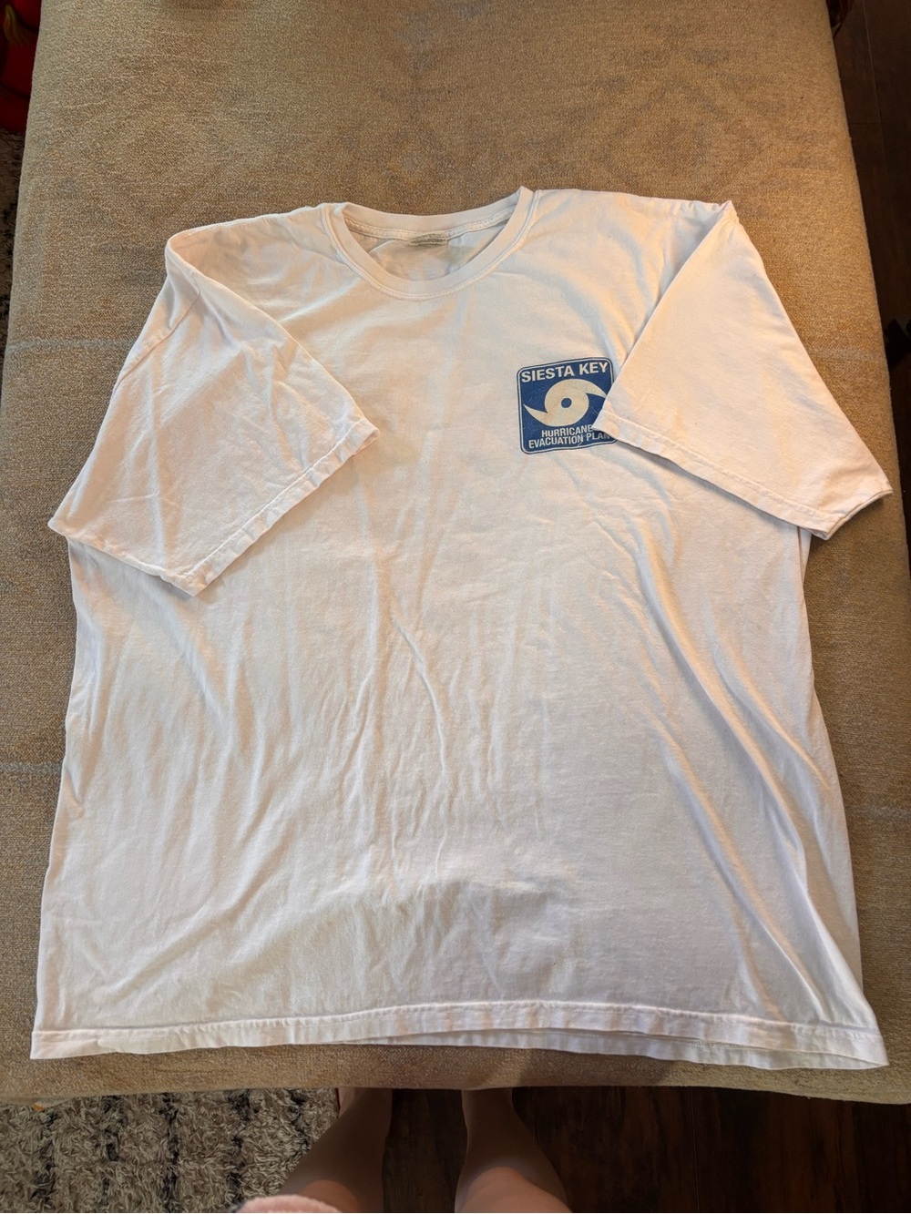Comfort Colors White Short Sleeve Tee with Blue Siesta Key Graphic